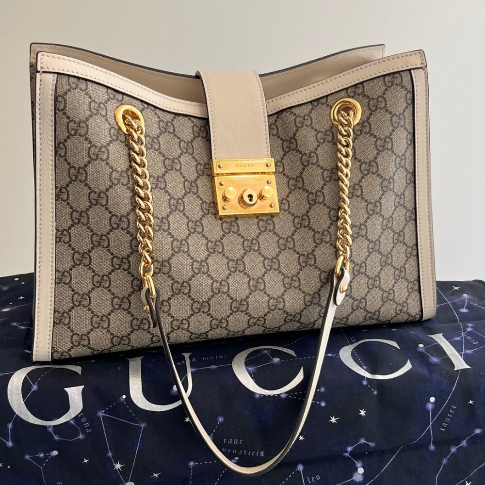 GUCCI Padlock GG Medium Shoulder/Tote Bag (EUC)